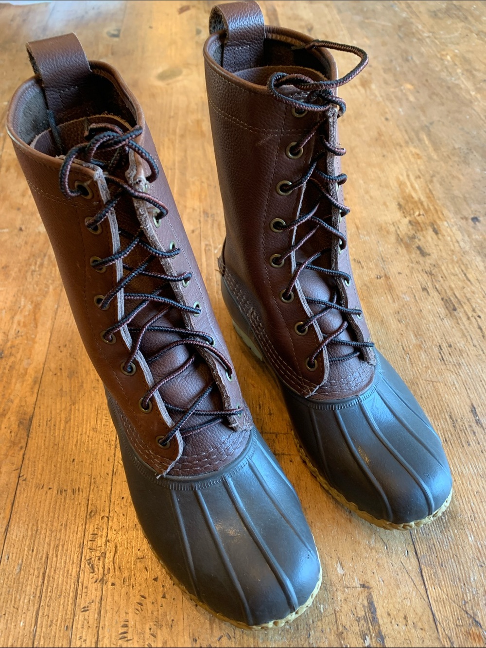 L.L. Bean Maine Hunting Two-Tone Tan and Dark Brown Boot Sole - Picture 5 of 16